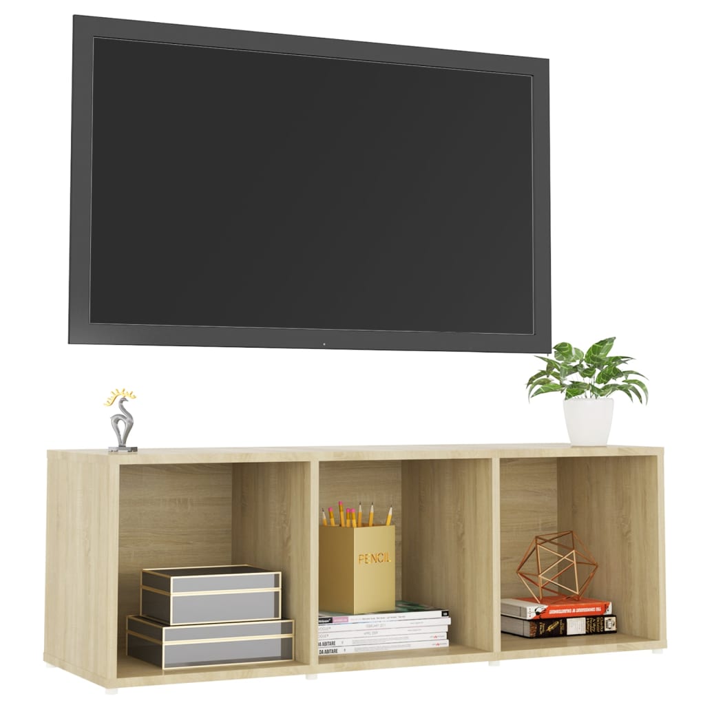 Meuble TV chêne sonoma 107x35x37 cm bois d’ingénierie - XIOS