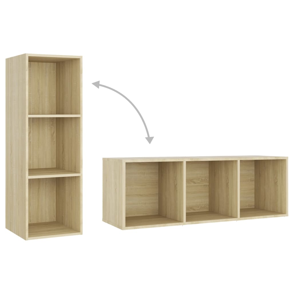 Meuble TV chêne sonoma 107x35x37 cm bois d’ingénierie - XIOS