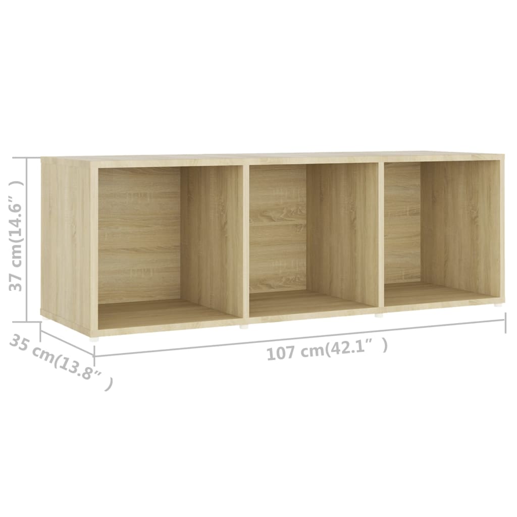 Meuble TV chêne sonoma 107x35x37 cm bois d’ingénierie - XIOS