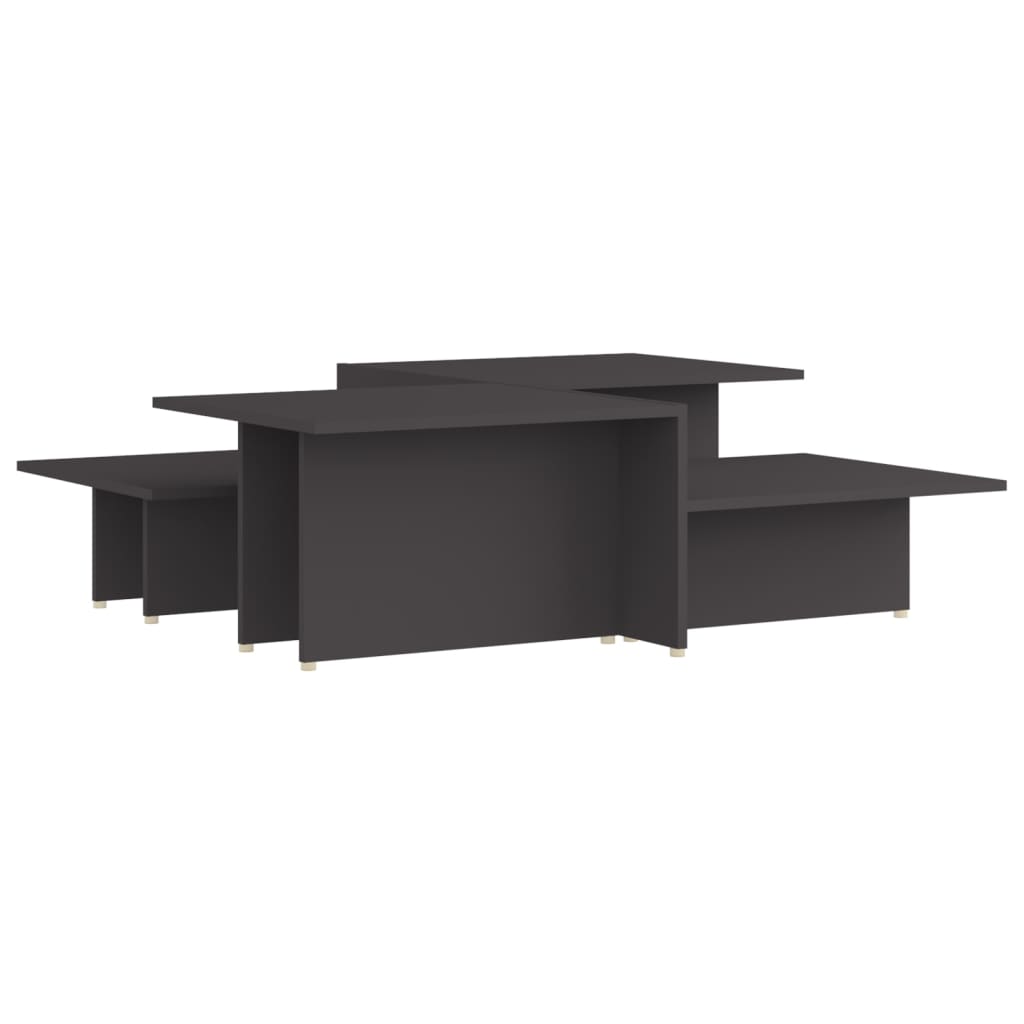 Tables basses 2 pcs Gris 111,5x50x33 cm Bois d'ingénierie - XIOS
