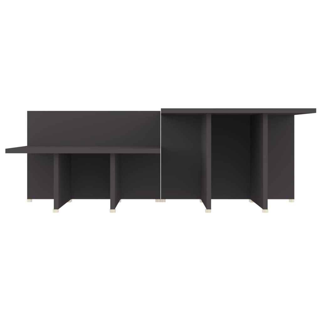 Tables basses 2 pcs Gris 111,5x50x33 cm Bois d'ingénierie - XIOS