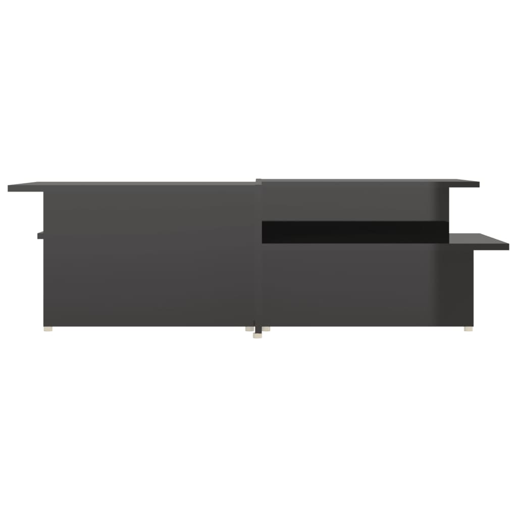Table basse 2 pcs Noir brillant 111,5x50x33cm Bois d'ingénierie - XIOS