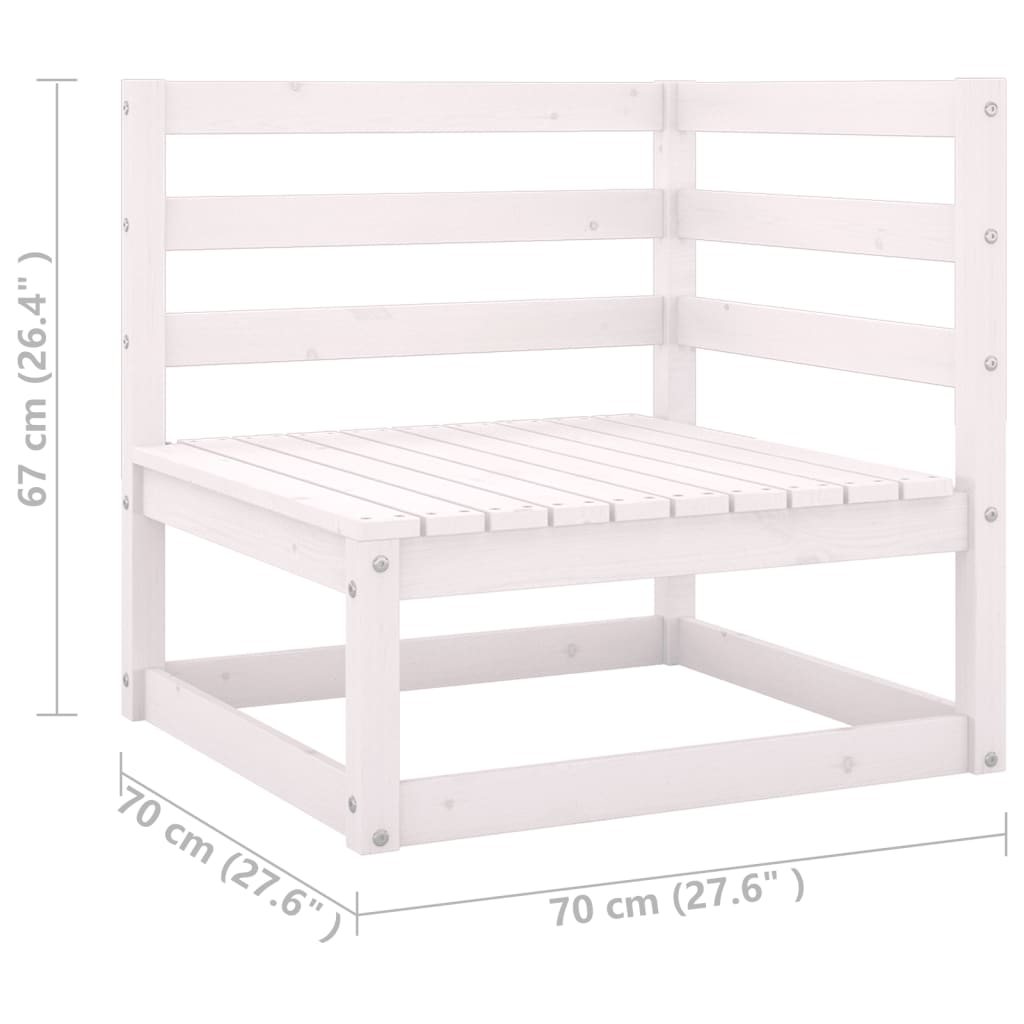 Canapé d'angle de jardin coussins anthracite Bois de pin massif Éléments pour canapés modulables de jardin vidaXL