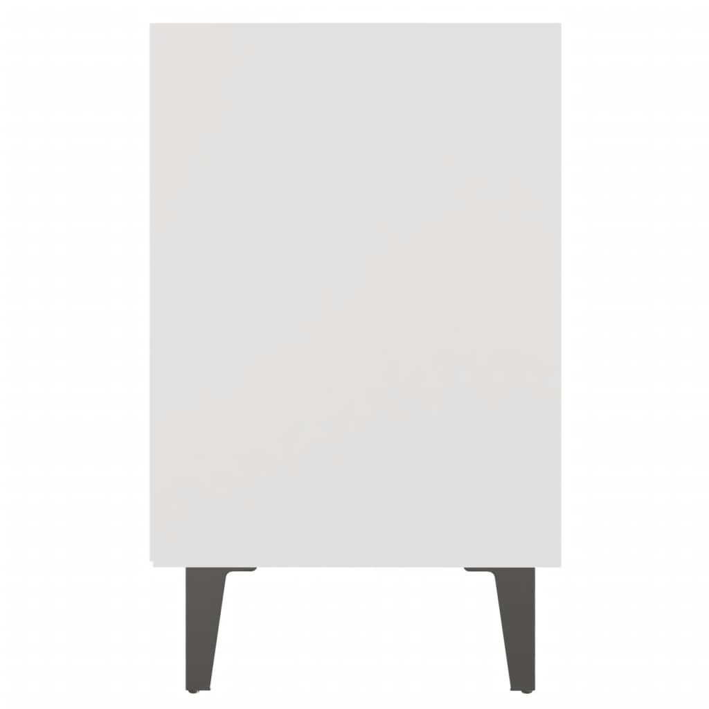 Tables de chevet avec pieds en métal 2 pcs blanc 40x30x50 cm - XIOS
