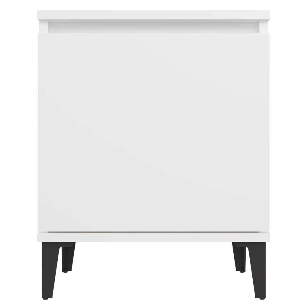 Tables de chevet avec pieds en métal blanc 40x30x50 cm - XIOS