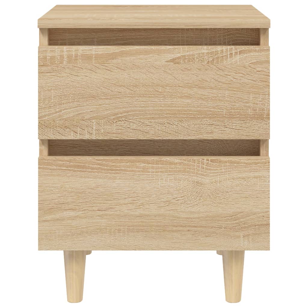 Tables de chevet pieds en pin 2 pcs chêne sonoma 40x35x50 cm - XIOS