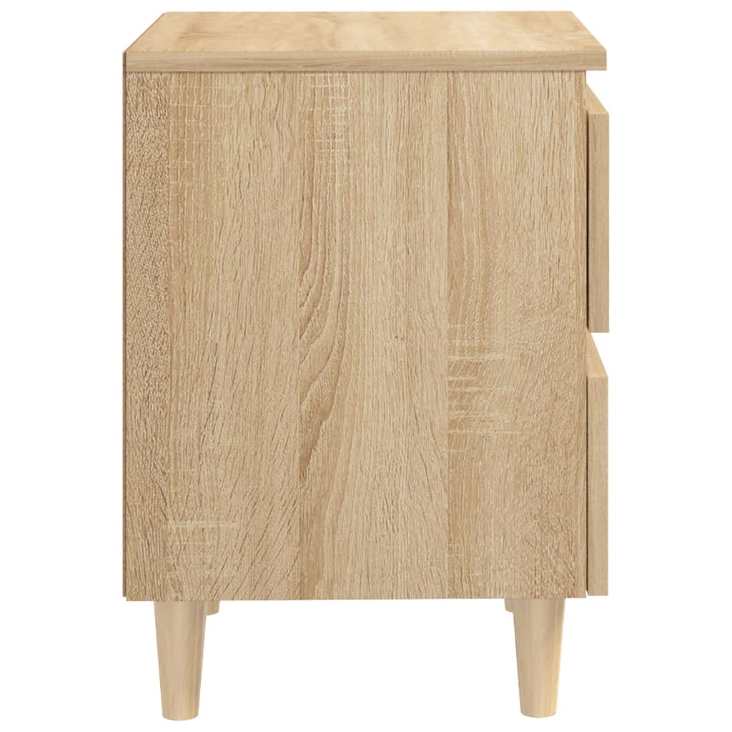 Tables de chevet pieds en pin 2 pcs chêne sonoma 40x35x50 cm - XIOS