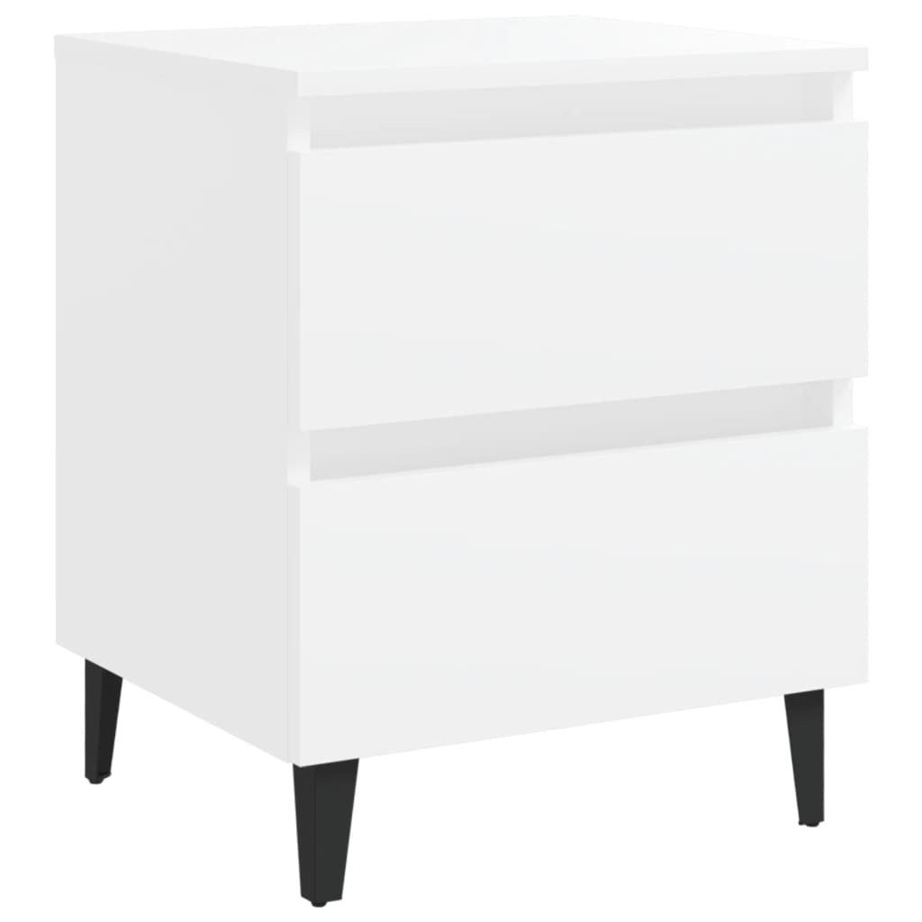 Tables de chevet 2 pcs blanc 40x35x50 cm bois d'ingénierie - XIOS