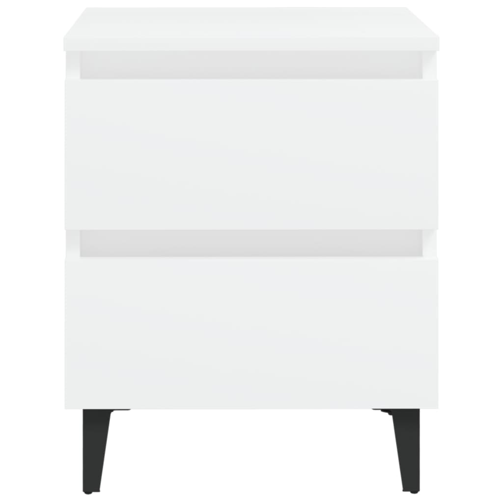 Tables de chevet 2 pcs blanc 40x35x50 cm bois d'ingénierie - XIOS