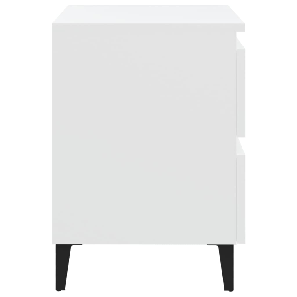 Tables de chevet 2 pcs blanc 40x35x50 cm bois d'ingénierie - XIOS