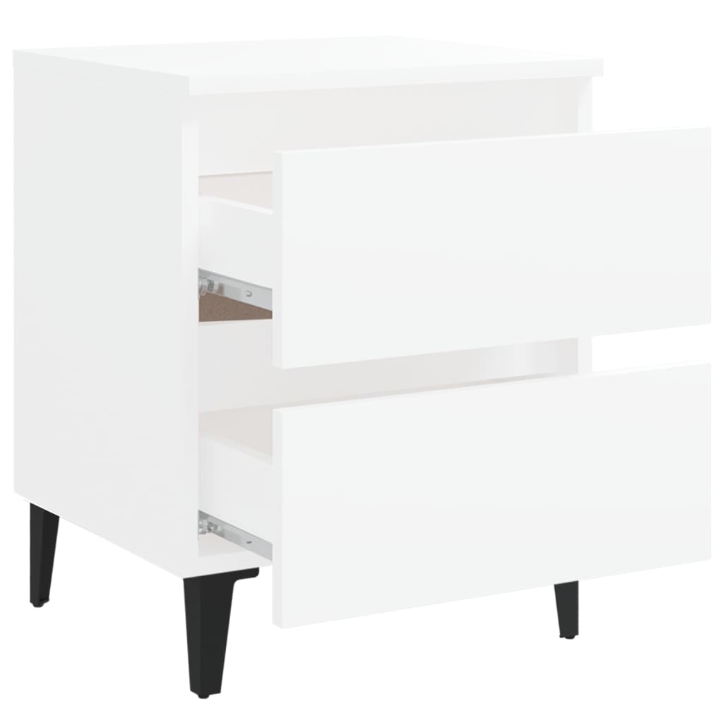 Tables de chevet 2 pcs blanc 40x35x50 cm bois d'ingénierie - XIOS
