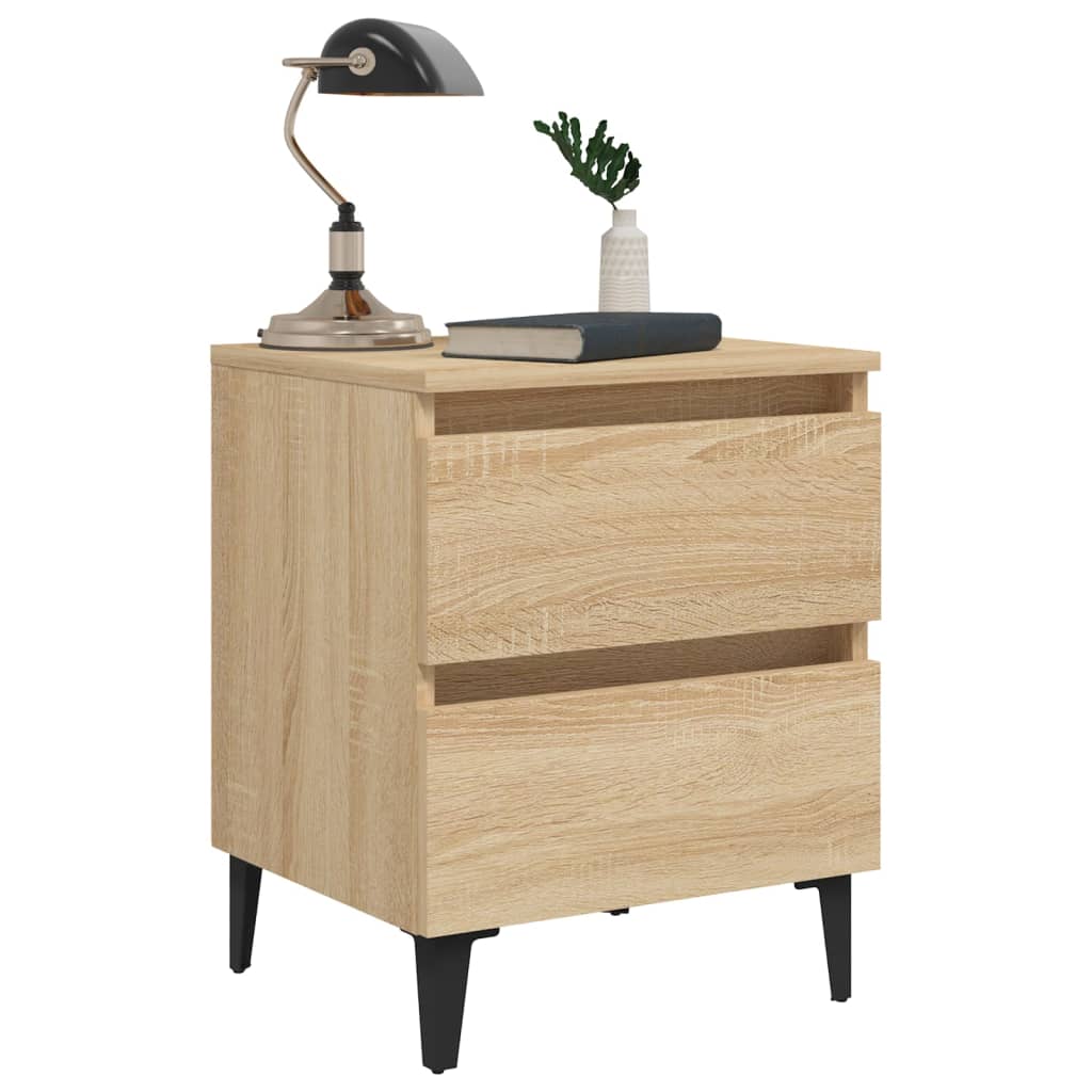 Tables de chevet 2 pcs chêne sonoma 40x35x50 cm bois ingénierie - XIOS