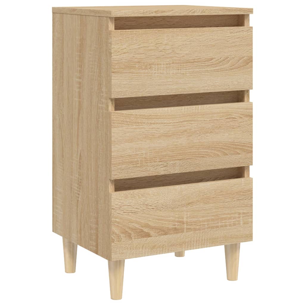 Table de chevet avec pieds en bois chêne sonoma 40x35x69 cm - XIOS