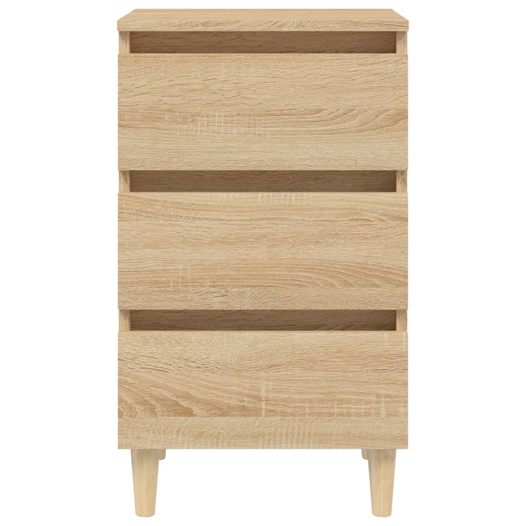 Table de chevet avec pieds en bois chêne sonoma 40x35x69 cm - XIOS