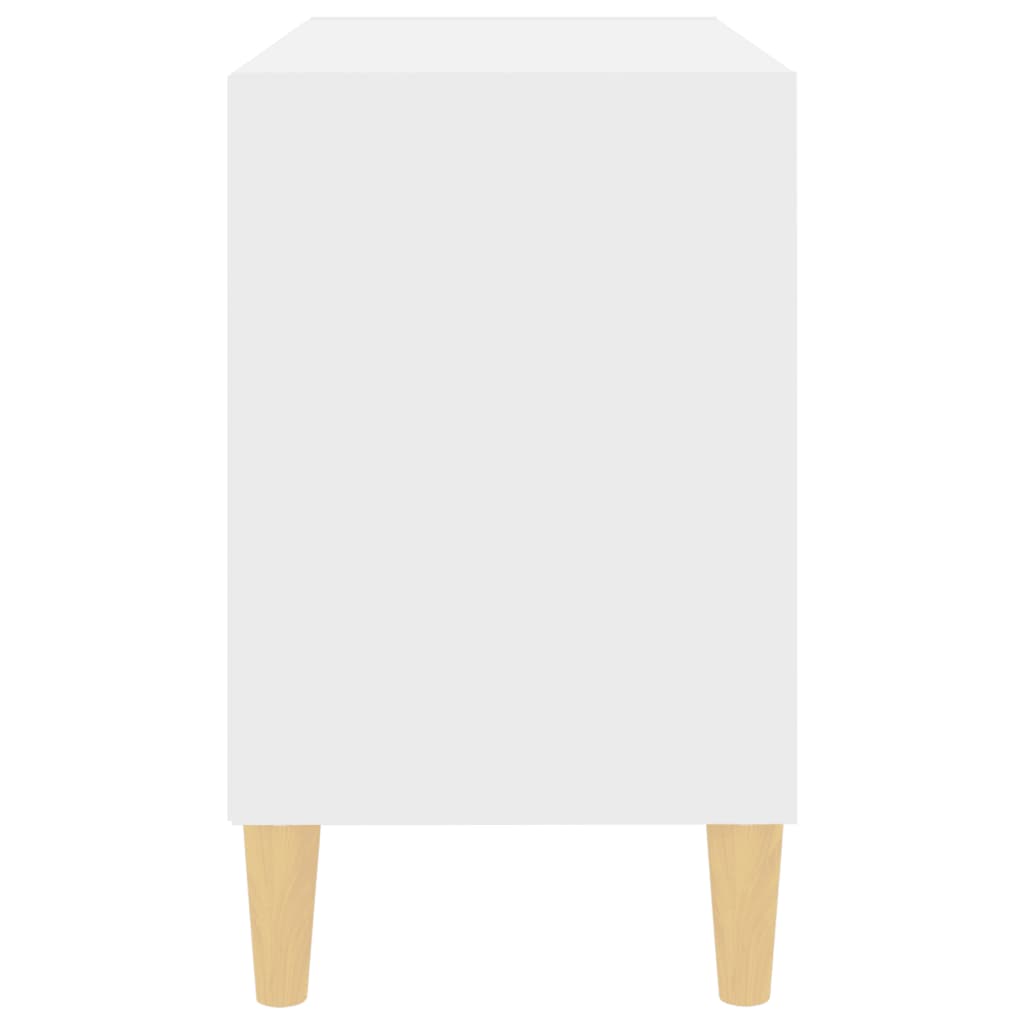 Meuble TV avec pieds en bois massif Blanc 69,5x30x50 cm - XIOS