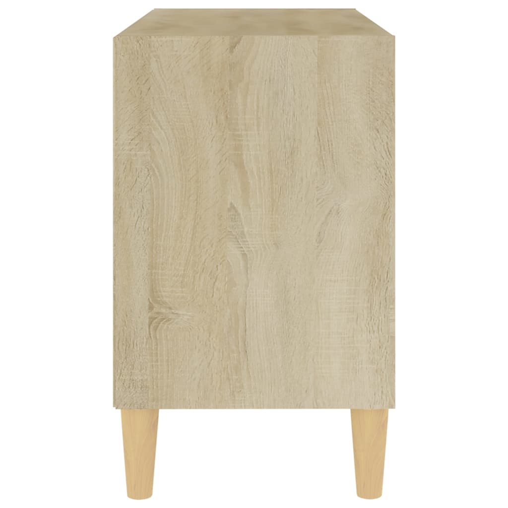 Meuble TV avec pieds en bois massif Chêne sonoma 69,5x30x50 cm - XIOS