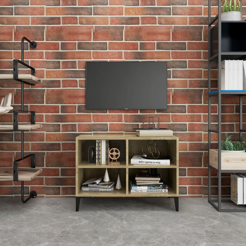 Meuble TV avec pieds en métal Chêne sonoma 69,5x30x50 cm - XIOS