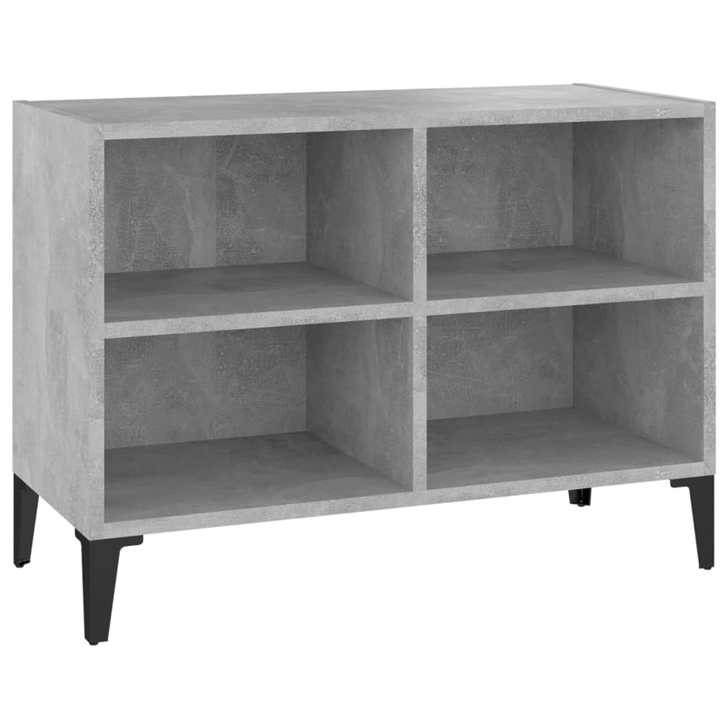 Meuble TV avec pieds en métal Gris béton 69,5x30x50 cm - XIOS