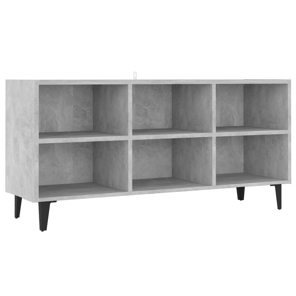 Meuble TV avec pieds en métal Gris béton 103,5x30x50 cm - XIOS