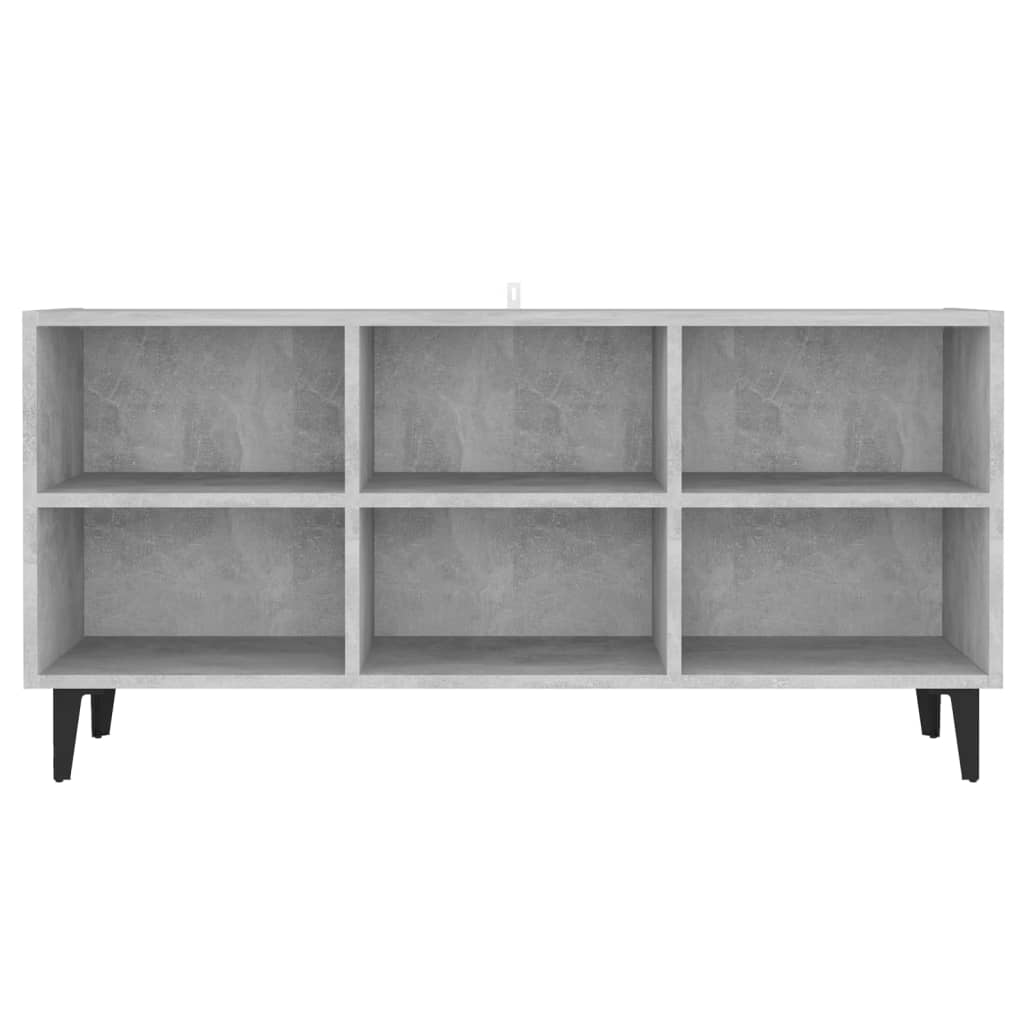 Meuble TV avec pieds en métal Gris béton 103,5x30x50 cm - XIOS