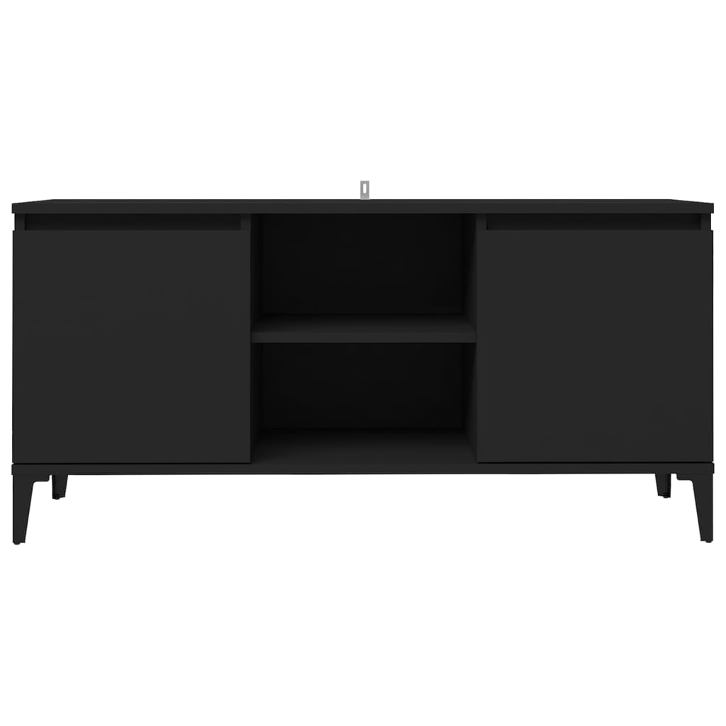 Meuble TV avec pieds en métal Noir 103,5x35x50 cm Meubles TV vidaXL   