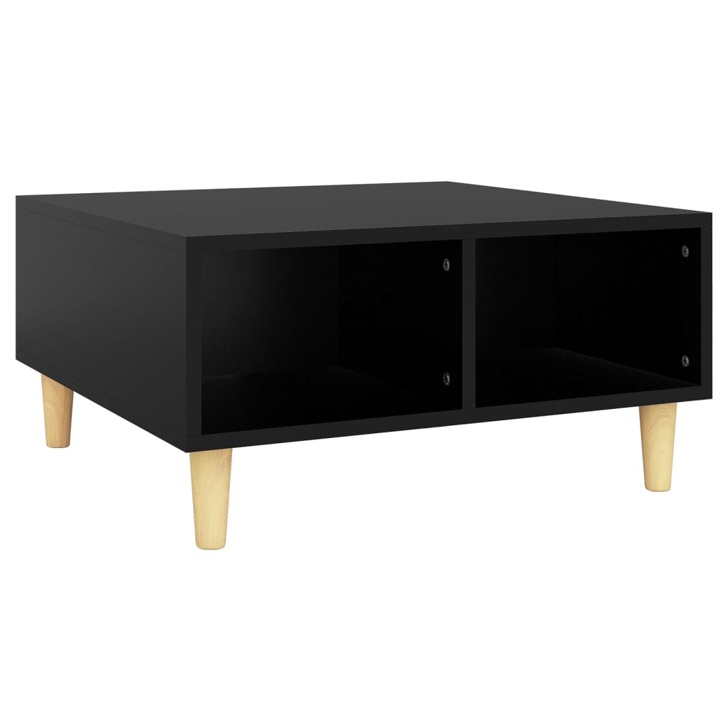 Table basse noir 60x60x30 cm bois d'ingénierie - XIOS