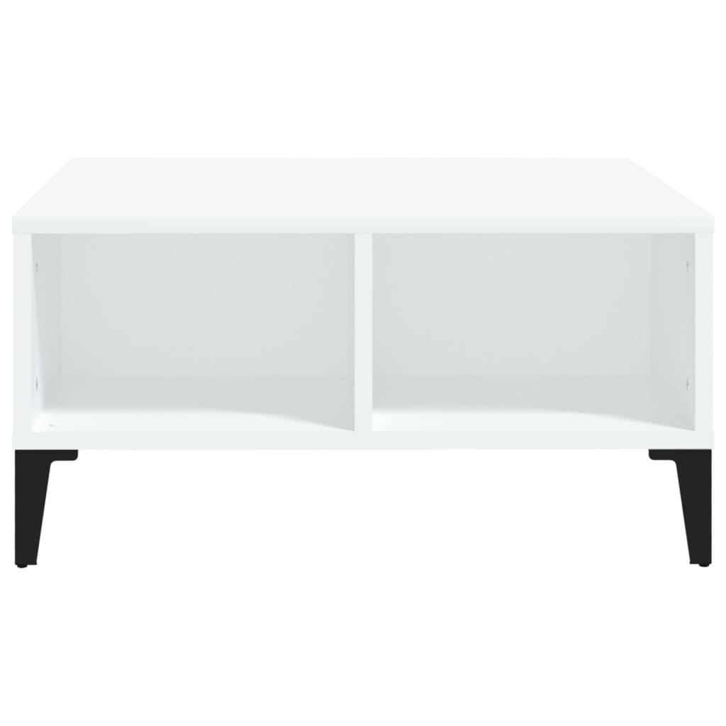 Table basse blanc 60x60x30 cm bois d'ingénierie - XIOS