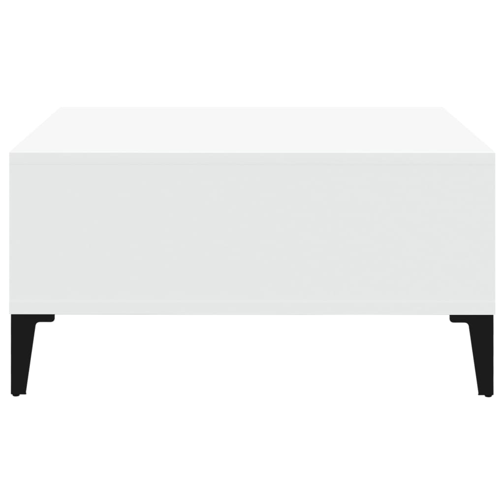 Table basse blanc 60x60x30 cm bois d'ingénierie - XIOS