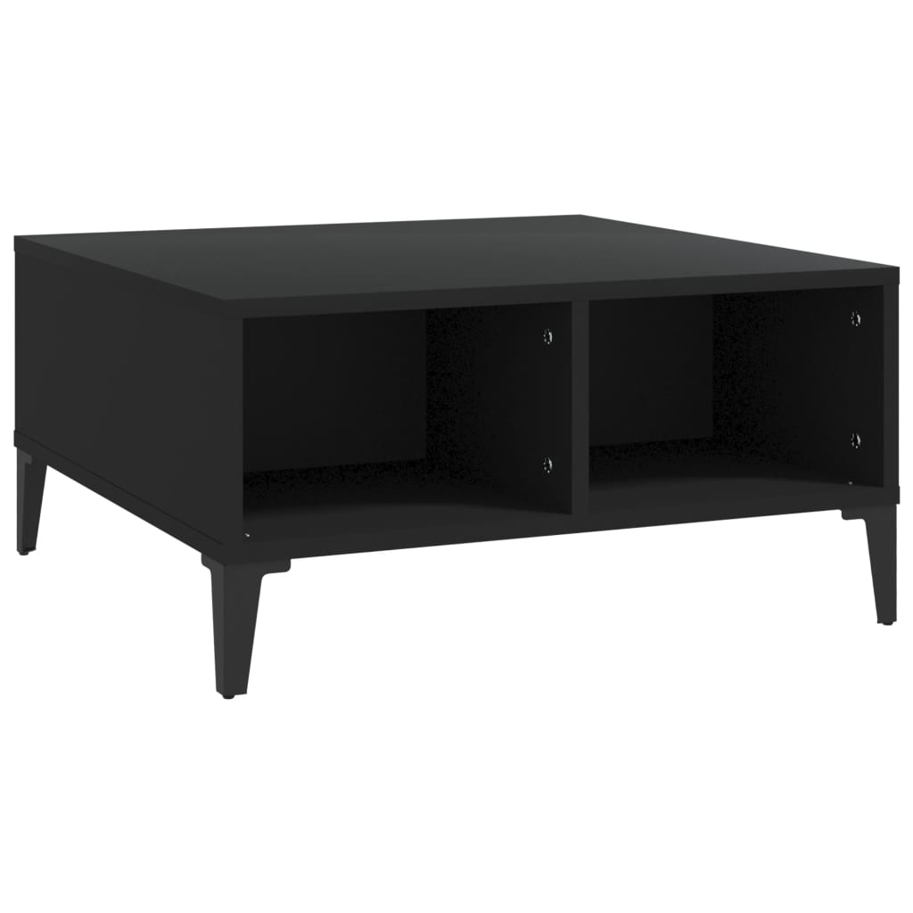 Table basse noir 60x60x30 cm bois d'ingénierie - XIOS