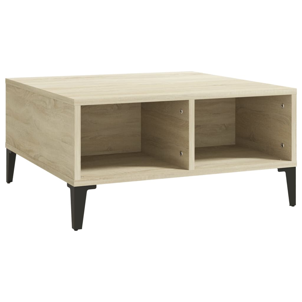 Table basse chêne sonoma 60x60x30 cm bois d'ingénierie - XIOS