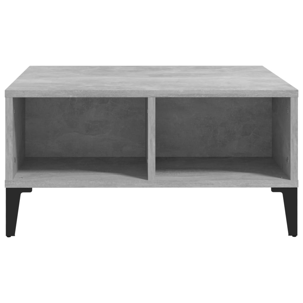 Table basse gris béton 60x60x30 cm bois d'ingénierie - XIOS