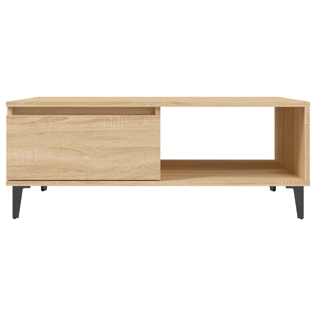 Table basse chêne sonoma 90x60x35 cm bois d'ingénierie - XIOS