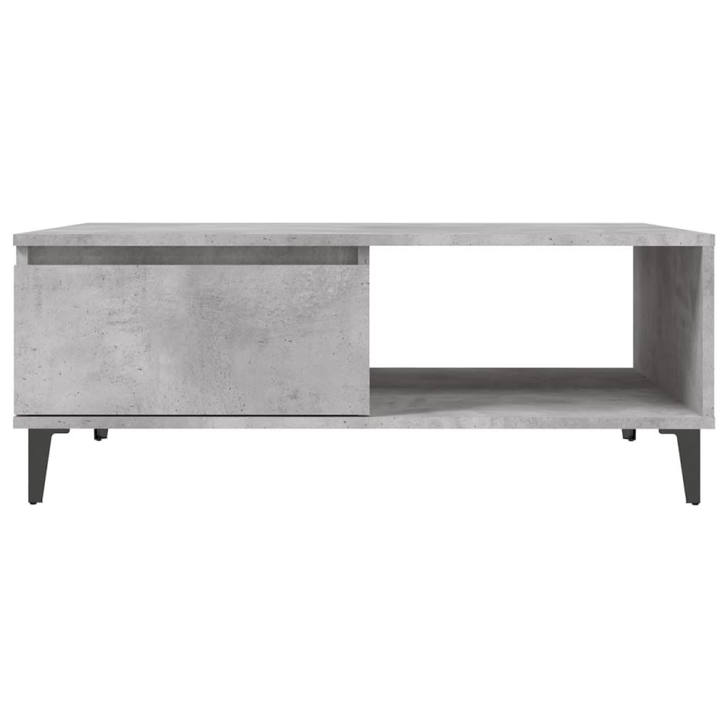 Table basse gris béton 90x60x35 cm bois d'ingénierie - XIOS