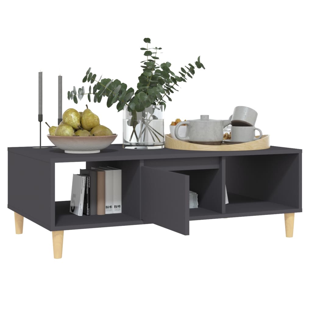 Table basse gris 103,5x60x35 cm bois d'ingénierie - XIOS