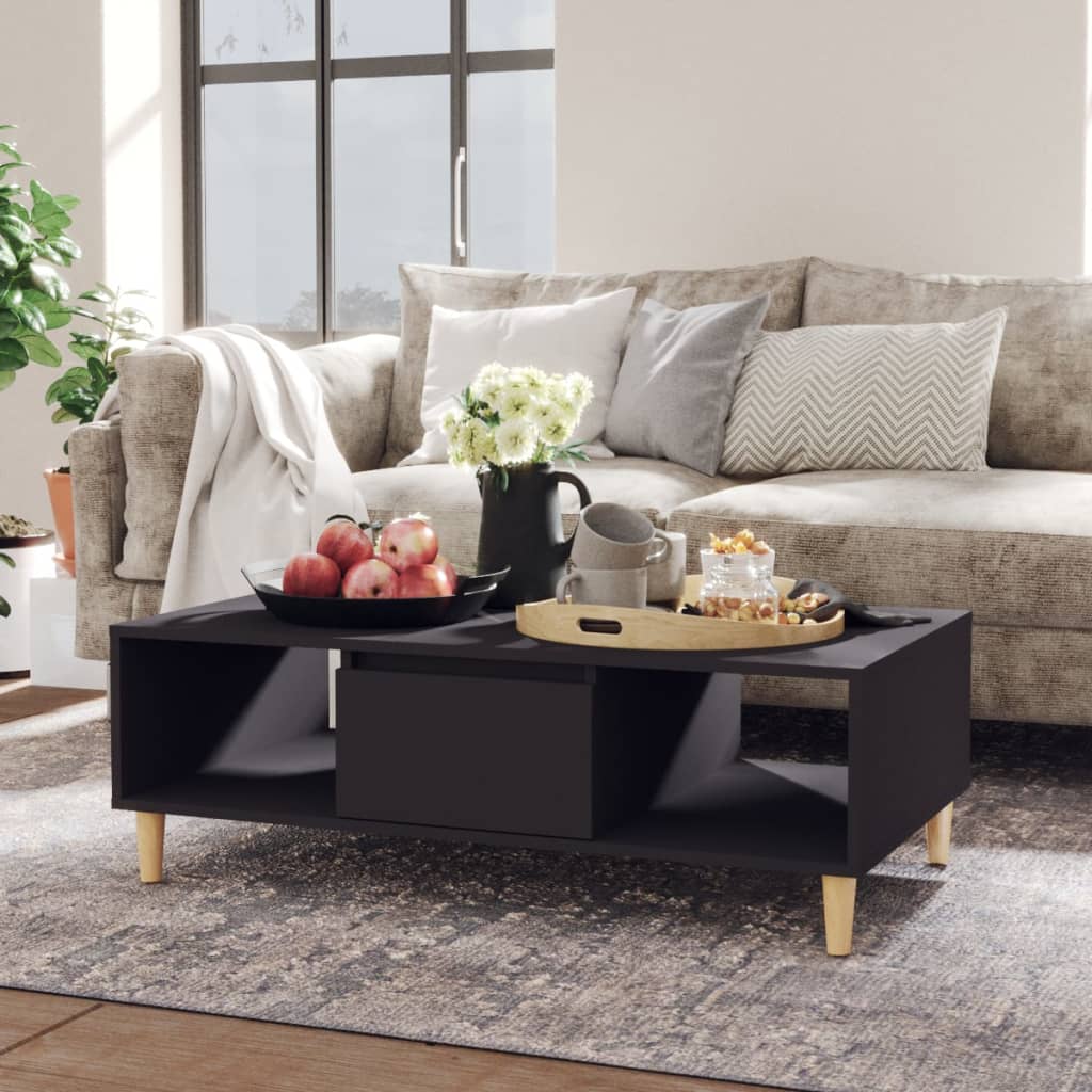 Table basse gris 103,5x60x35 cm bois d'ingénierie - XIOS