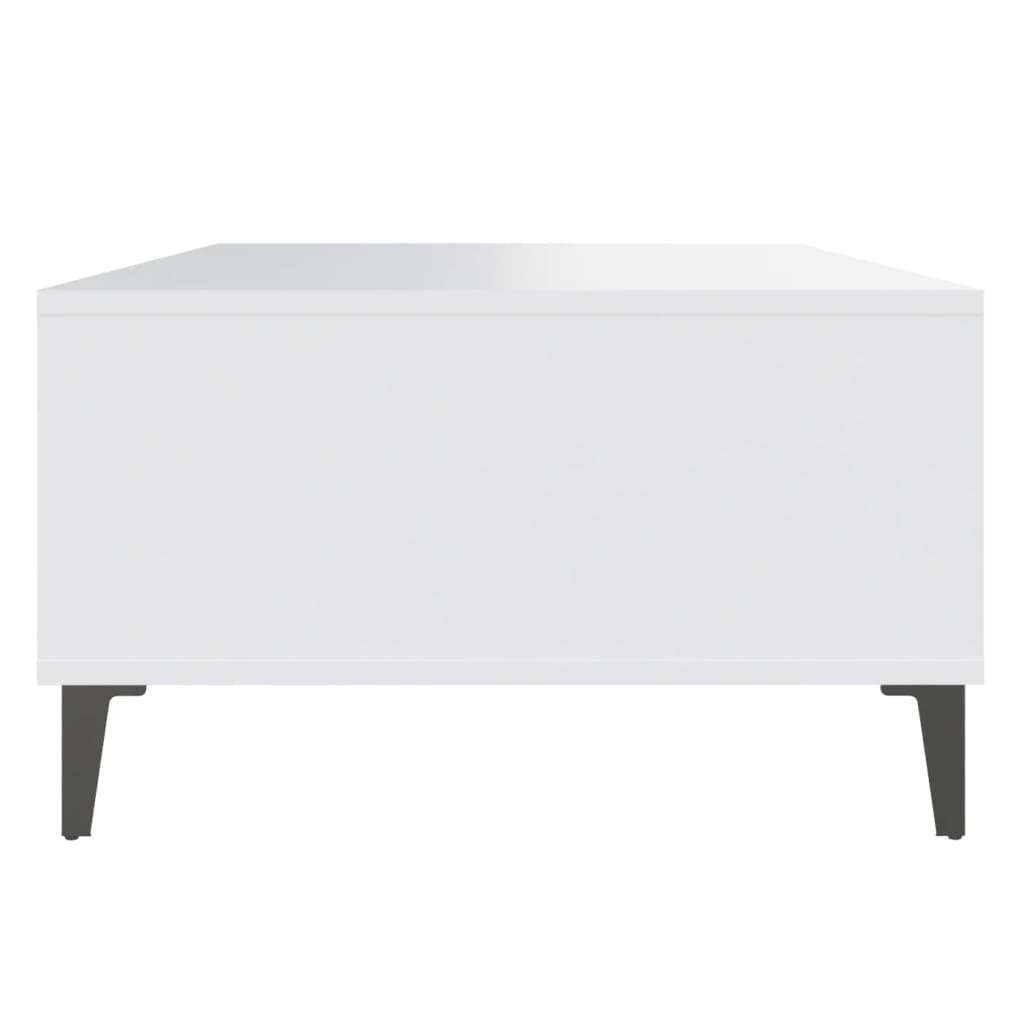 Table basse blanc 103,5x60x35 cm bois d'ingénierie