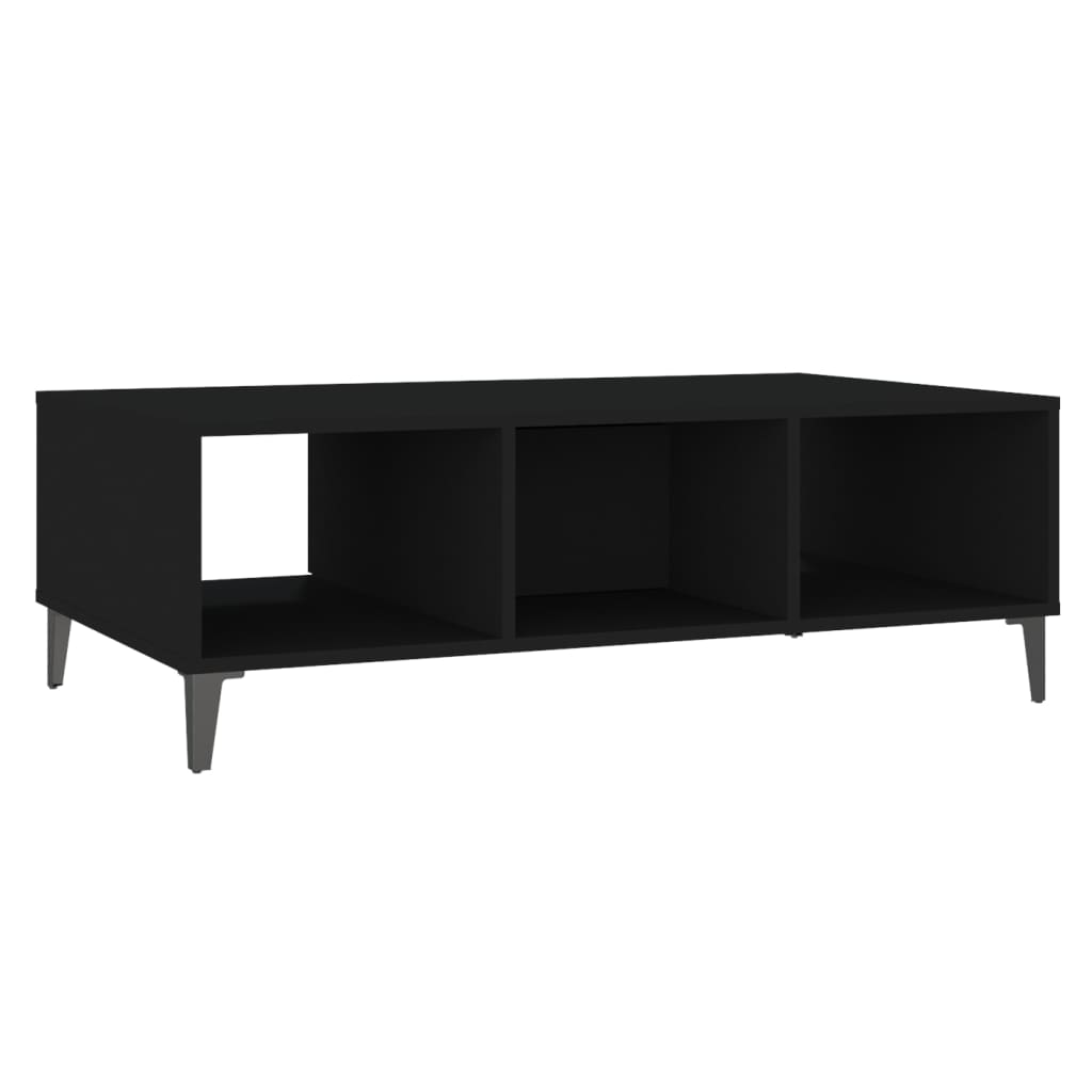Table basse noir 103,5x60x35 cm bois d'ingénierie - XIOS