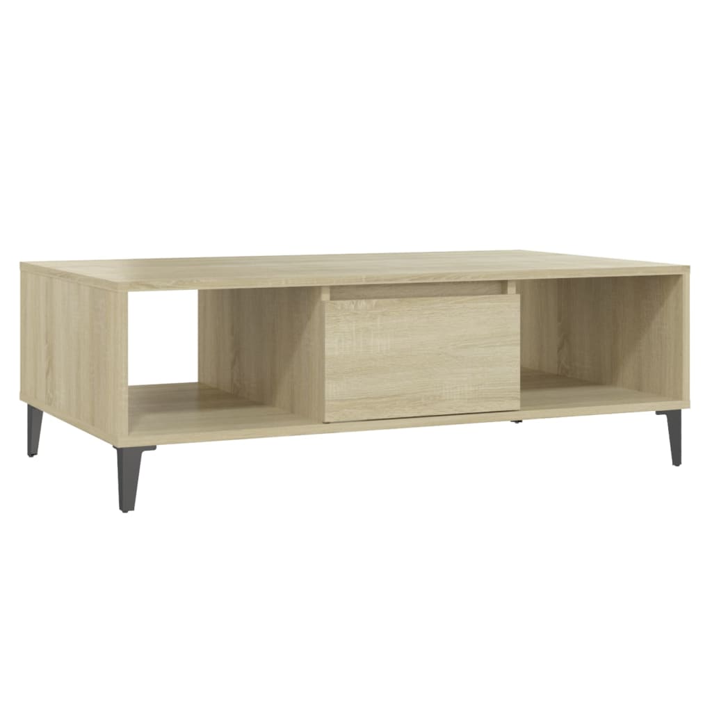 Table basse chêne sonoma 103,5x60x35 cm bois d'ingénierie - XIOS