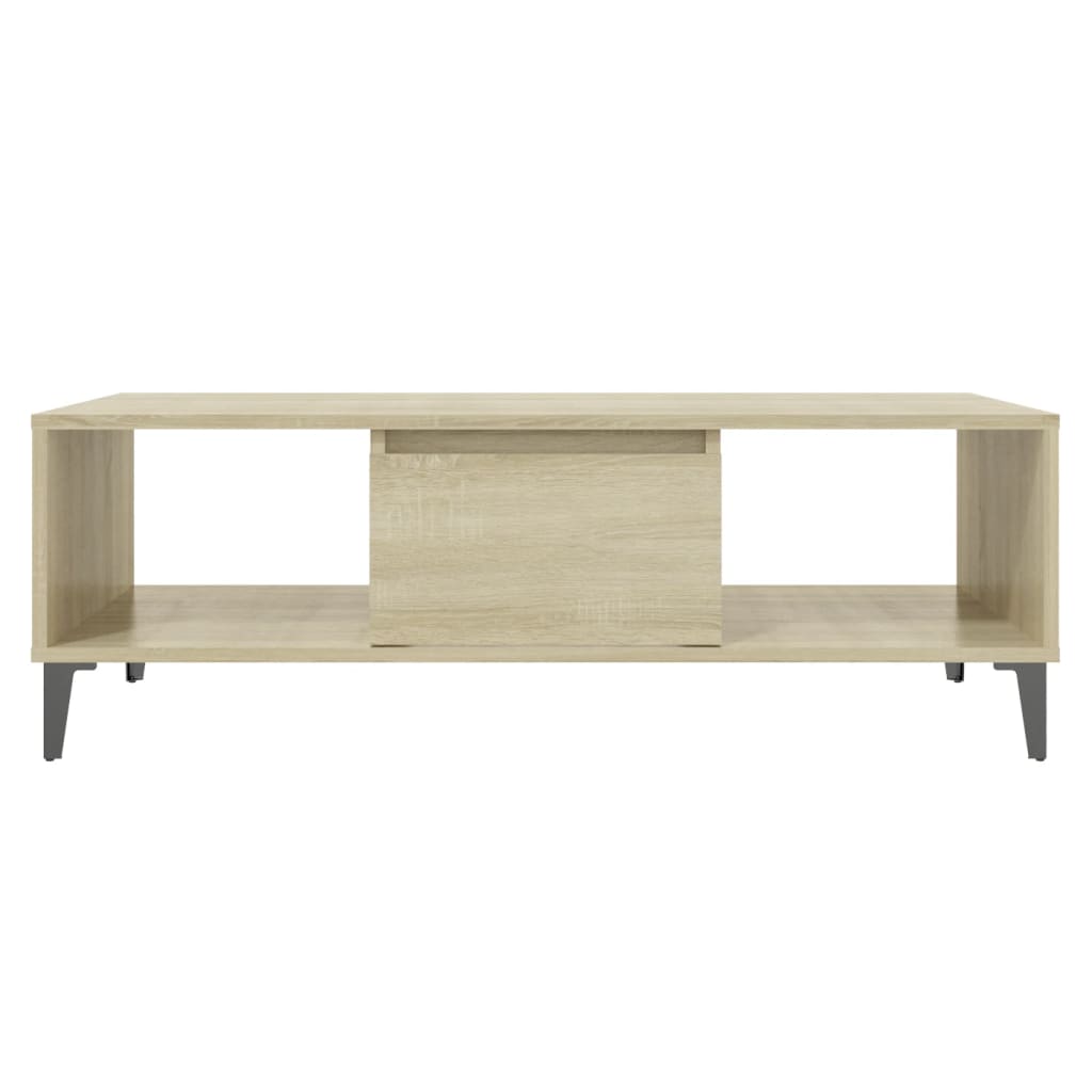 Table basse chêne sonoma 103,5x60x35 cm bois d'ingénierie - XIOS