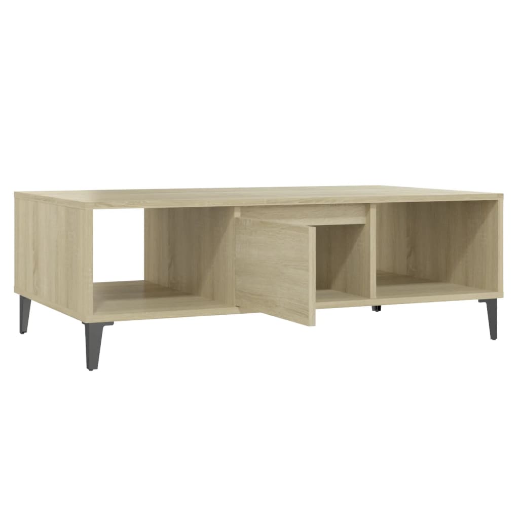 Table basse chêne sonoma 103,5x60x35 cm bois d'ingénierie - XIOS