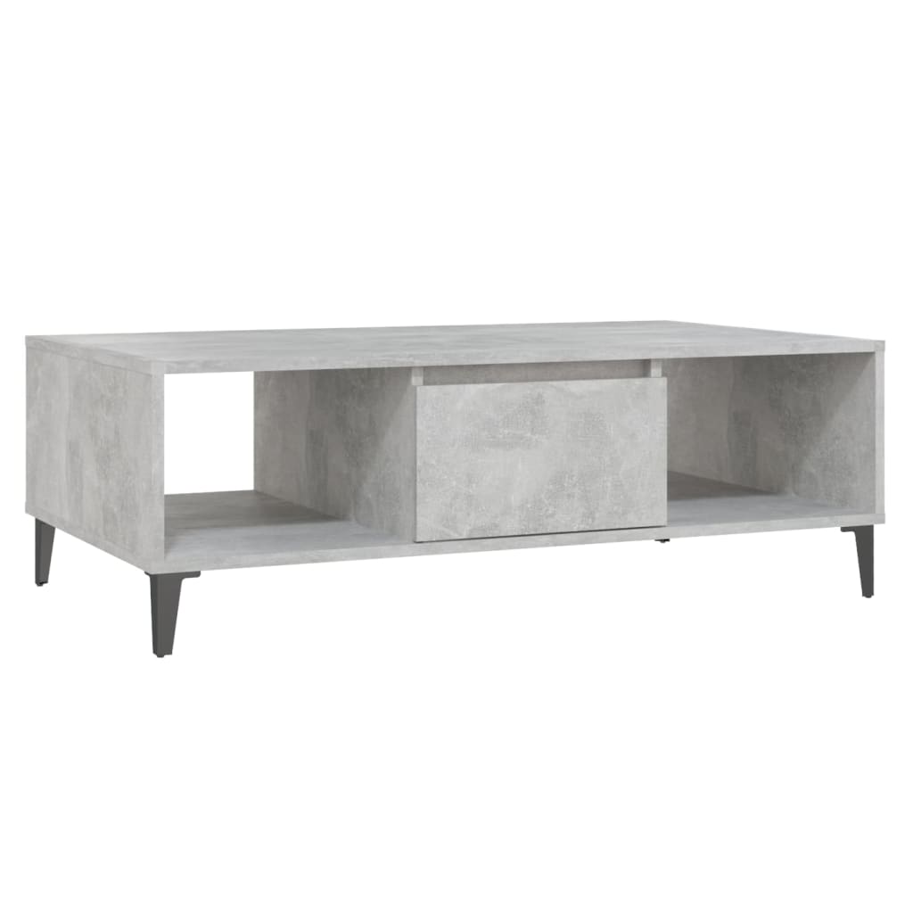 Table basse gris béton 103,5x60x35 cm bois d'ingénierie - XIOS