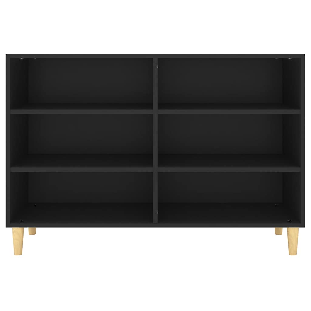Buffet noir 103,5x35x70 cm bois d'ingénierie
