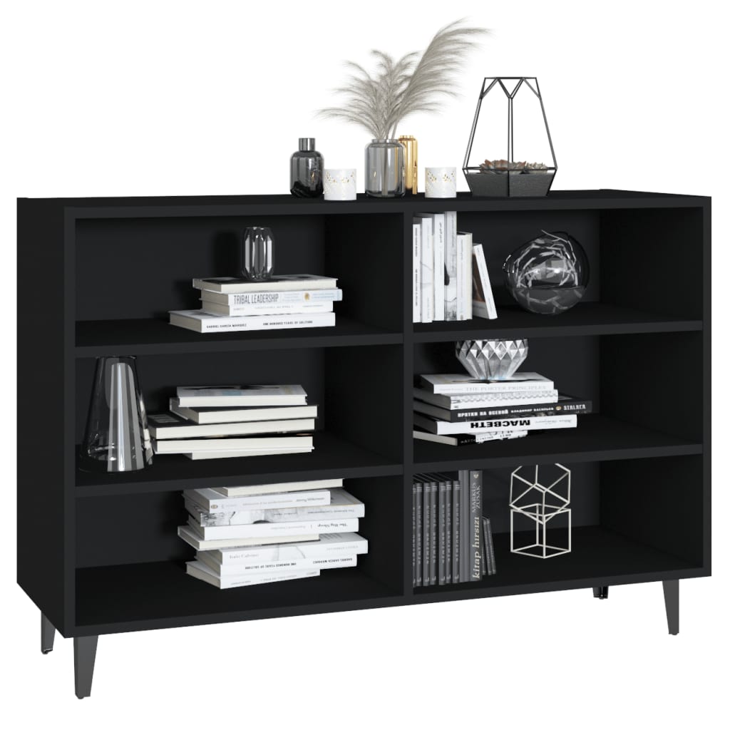Buffet noir 103,5x35x70 cm bois d'ingénierie - XIOS