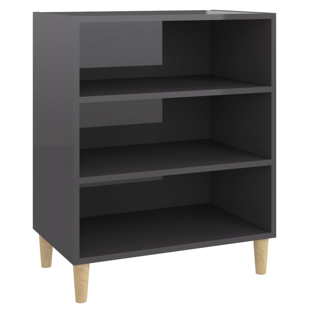 Buffet gris brillant 57x35x70 cm bois d'ingénierie - XIOS