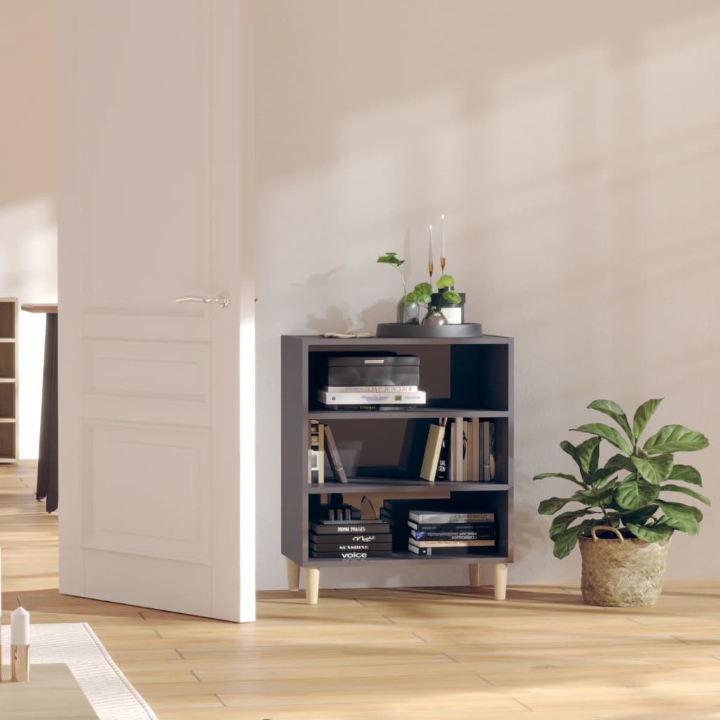Buffet gris brillant 57x35x70 cm bois d'ingénierie - XIOS