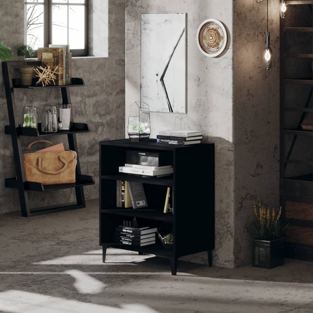 Buffet noir 57x35x70 cm bois d’ingénierie - XIOS