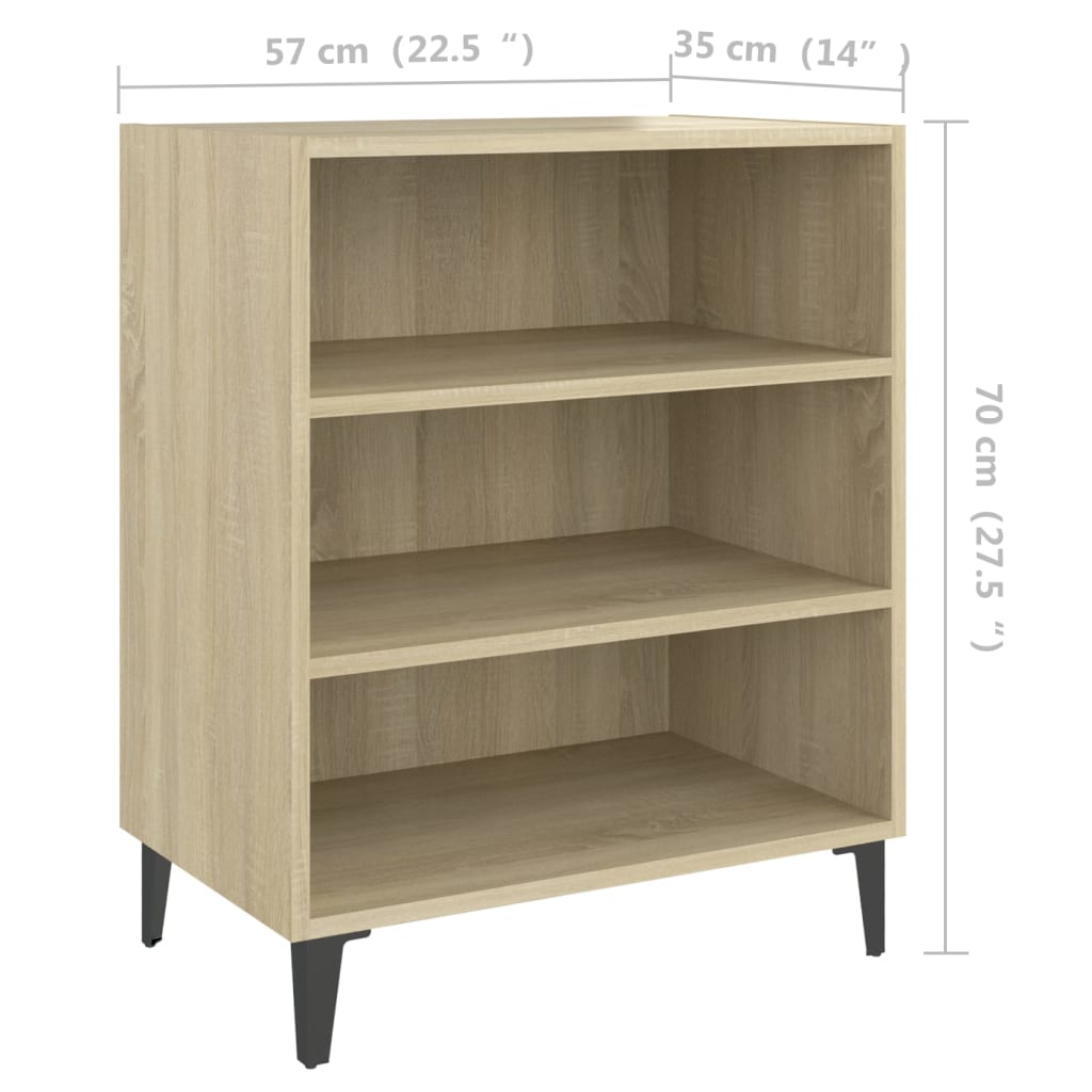 Buffet chêne sonoma 57x35x70 cm bois d'ingénierie - XIOS