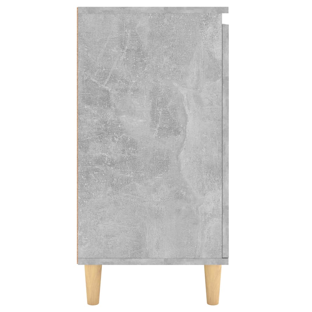 Buffet avec pieds en bois Gris béton bois d'ingénierie - XIOS