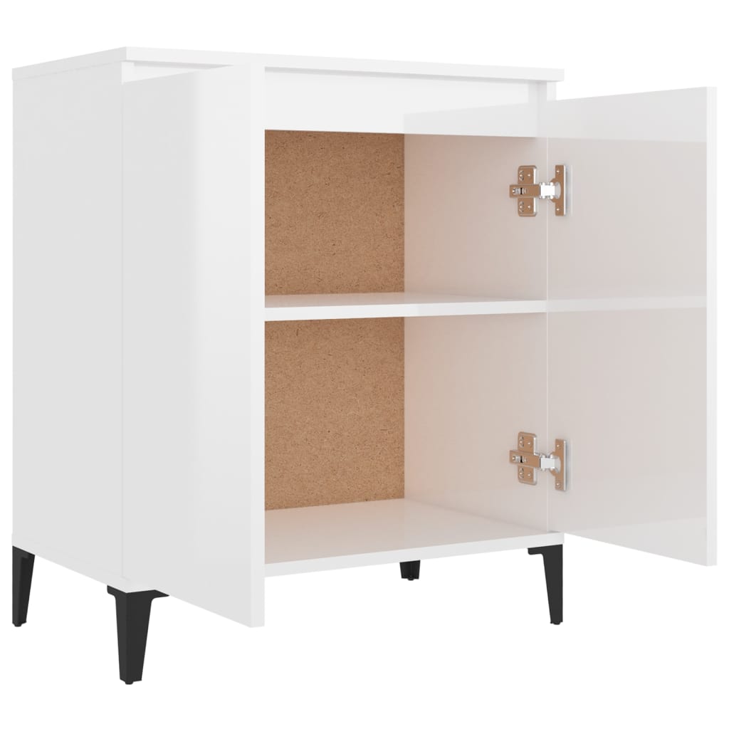 Buffet blanc brillant 60x35x70 cm bois d'ingénierie - XIOS