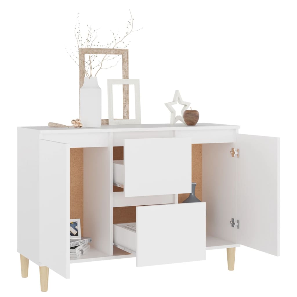 Buffet blanc 101x35x70 cm bois d'ingénierie - XIOS